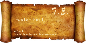 Traxler Emil névjegykártya